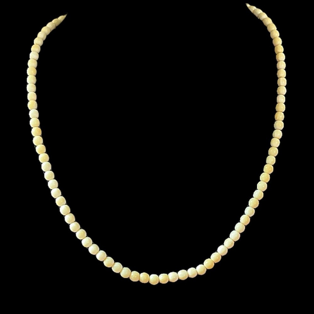 Vintage Bovine Bone Beaded Necklace